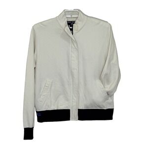 Polo Sport Ralph Lauren Womens Jacket Size XL Off White Front Zip w/ Pockets
